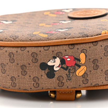 Gucci X DISNEY Mini Vintage GG Supreme Monogram Mickey Mouse Round Backpack Beige Vintage Sun Oil 9 of 10