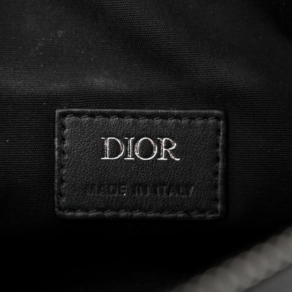 Christian Dior Coated Canvas CD Diamond Printed Mens Saddle Bag Black 7 of 10