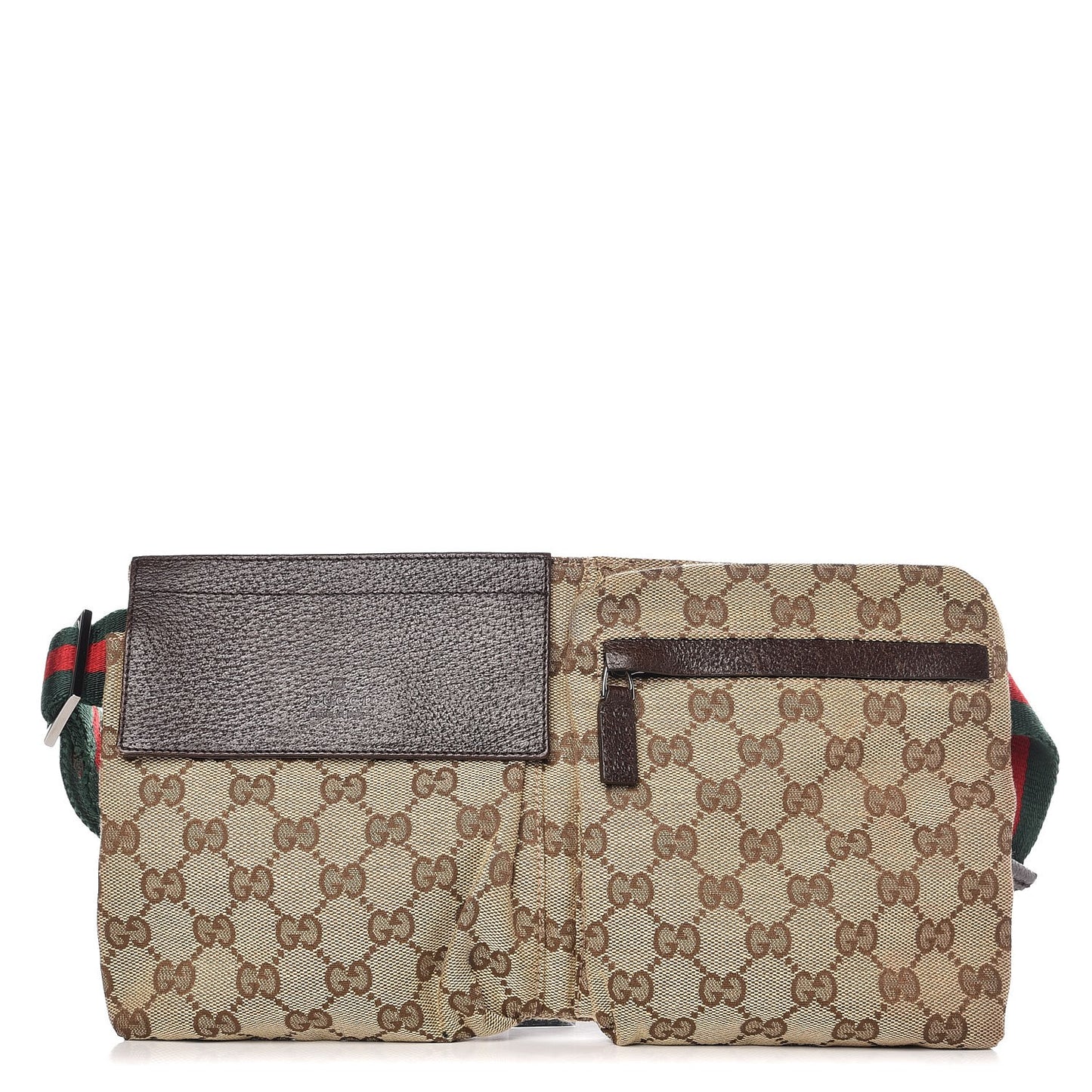 Monogram Web Belt Bag Dark Brown