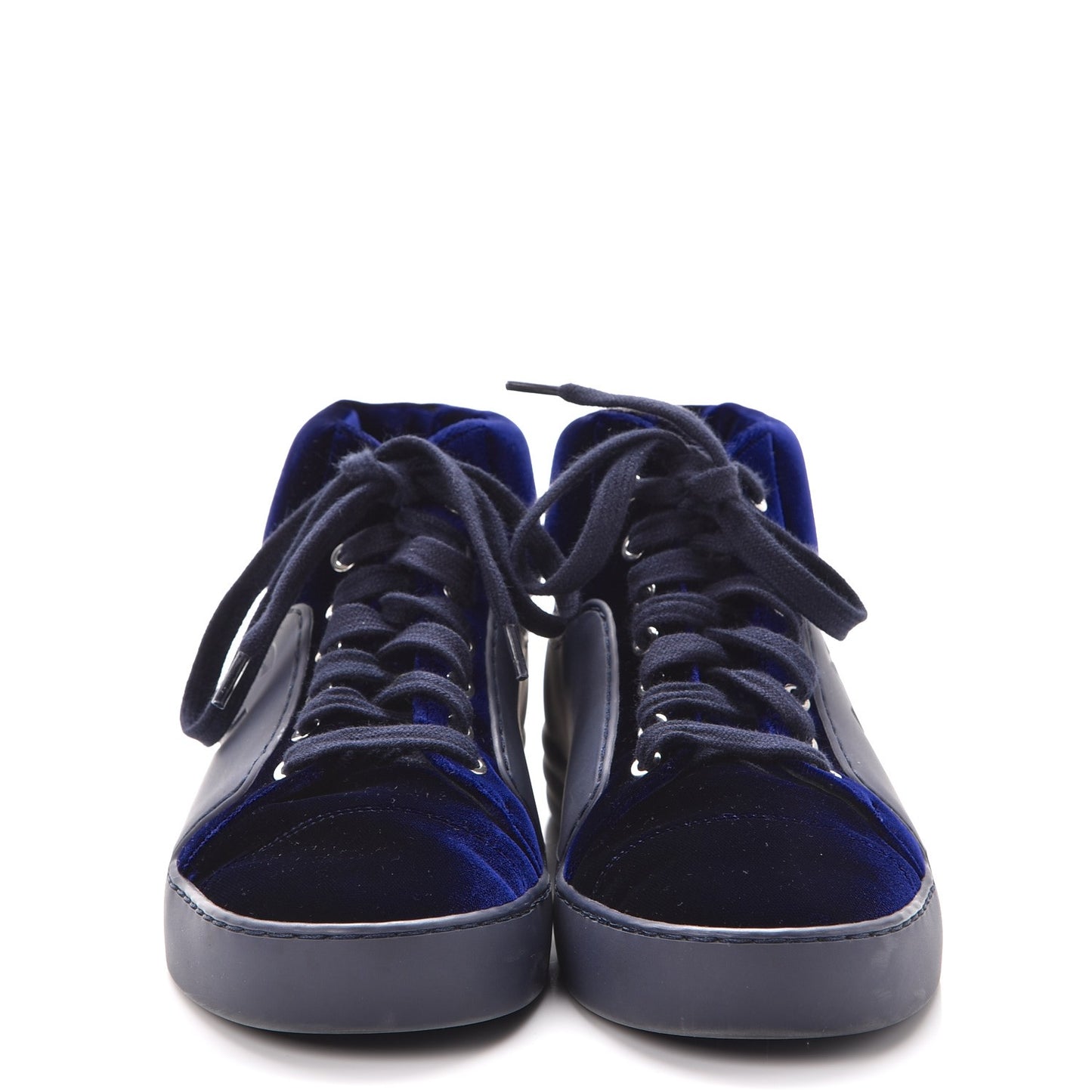 Calfskin Velvet CC Sneakers 35.5 Navy Blue