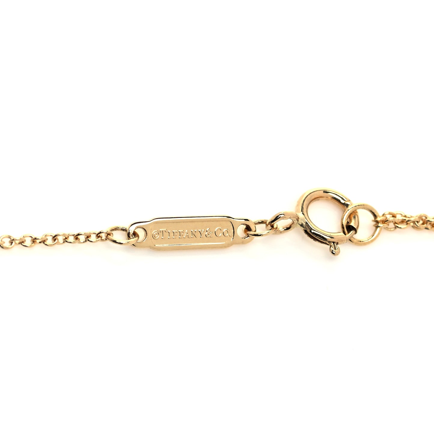 18K Yellow Gold Diamond Mini T Smile Pendant Necklace