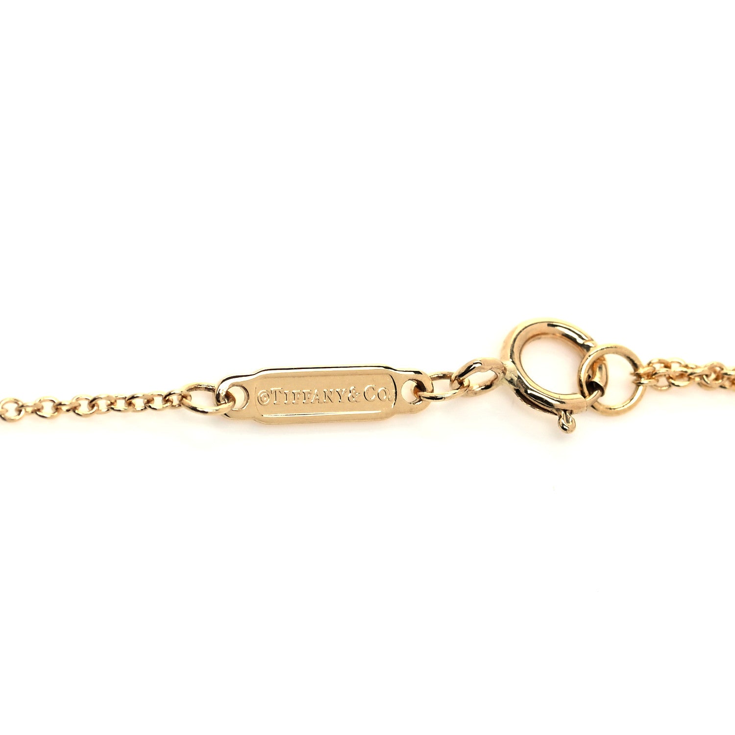 Tiffany 18K Yellow Gold Diamond Mini T Smile Pendant Necklace 4 of 5