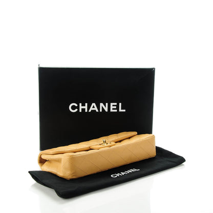 Chanel Lambskin Quilted East West Flap Beige 4 of 8