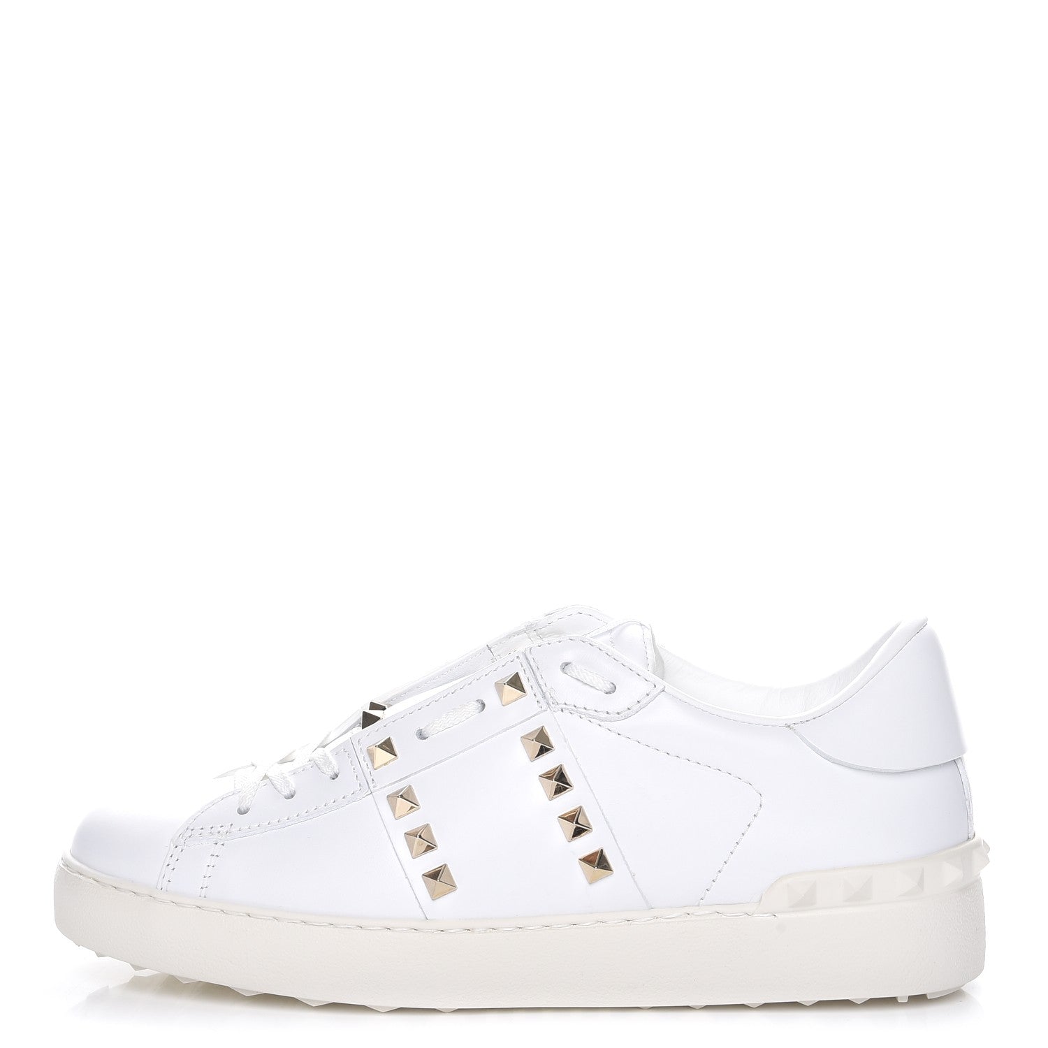 Valentino Garavani Calfskin Womens Rockstud Untitled Open Sneakers 39.5 White 1 of 11