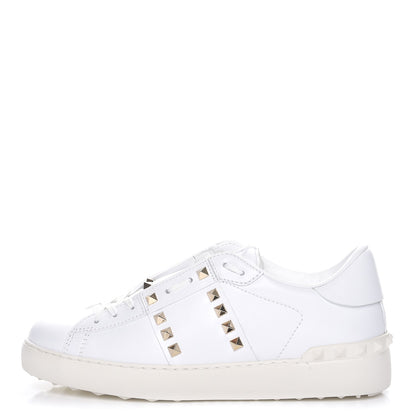 Valentino Garavani Calfskin Womens Rockstud Untitled Open Sneakers 39.5 White 1 of 11