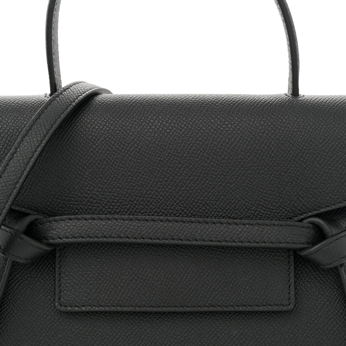 Grained Calfskin Nano Belt Bag Black