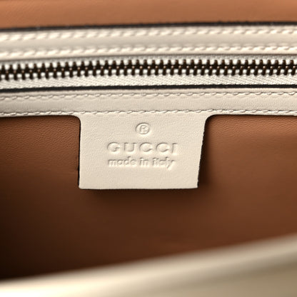 Gucci Snakeskin Sylvie Web Small Queen Margaret Top Handle Bag Roccia Natural 6 of 11
