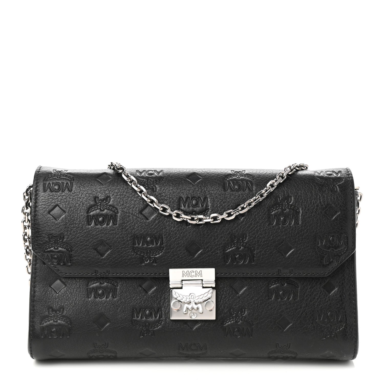MCM Calfskin Ottomar Wallet On Chain Black 1 of 10