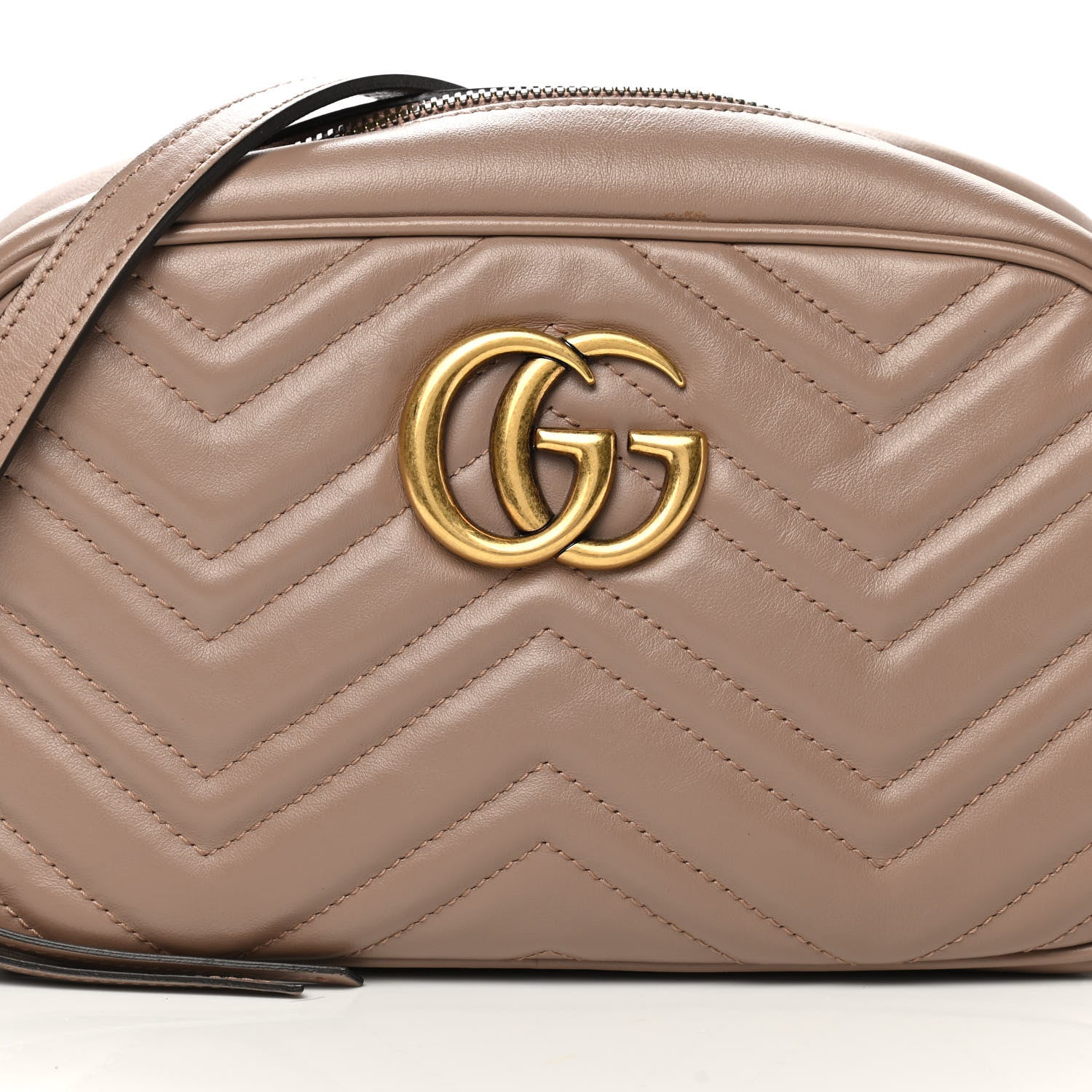 Gucci Calfskin Matelasse Small GG Marmont Chain Shoulder Bag Porcelain Rose 8 of 13