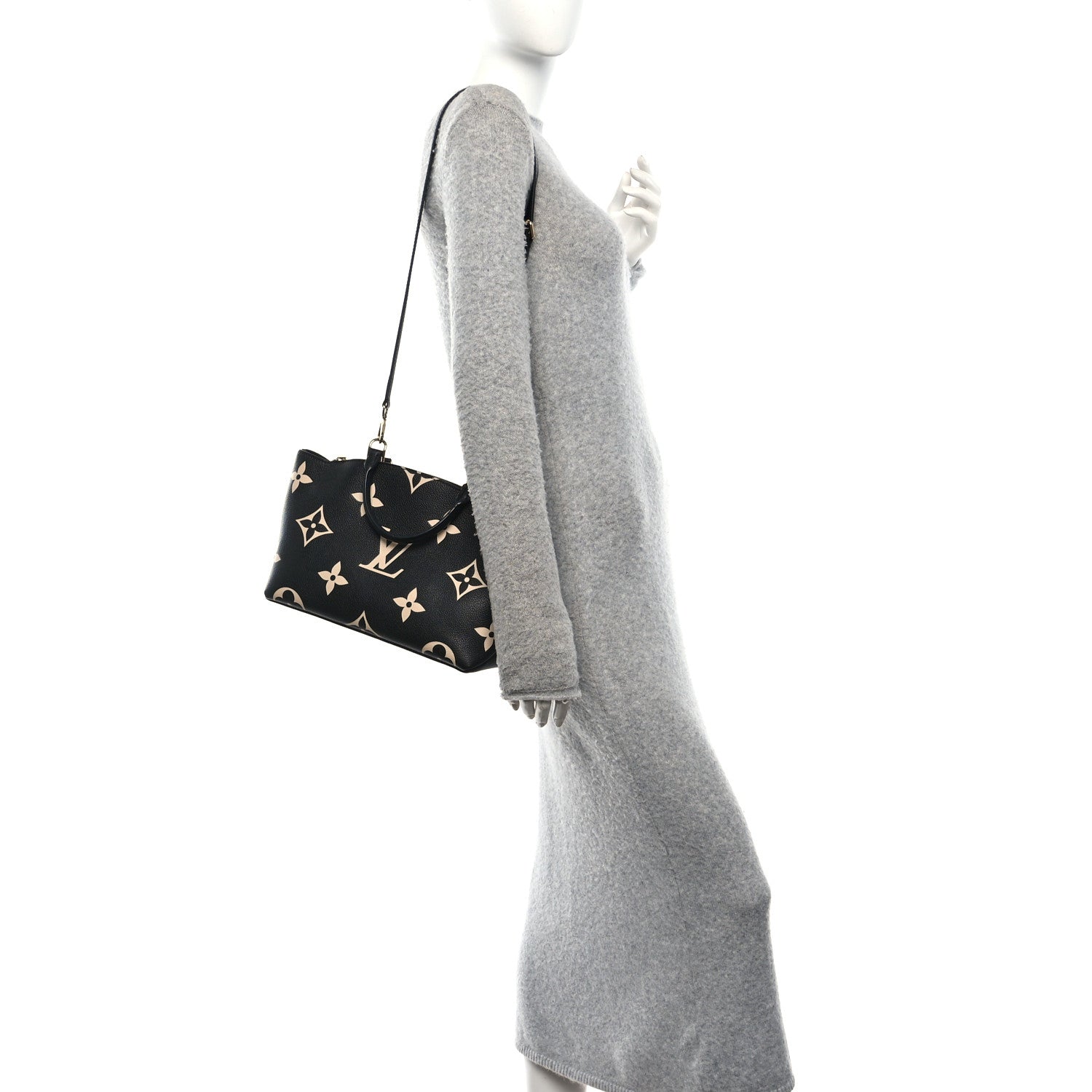 Louis Vuitton Empreinte Monogram Giant Petit Palais Black Beige 2 of 9