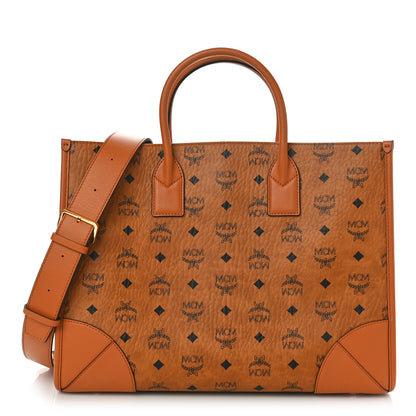 MCM Visetos Large Munchen Tote Cognac 1 of 9
