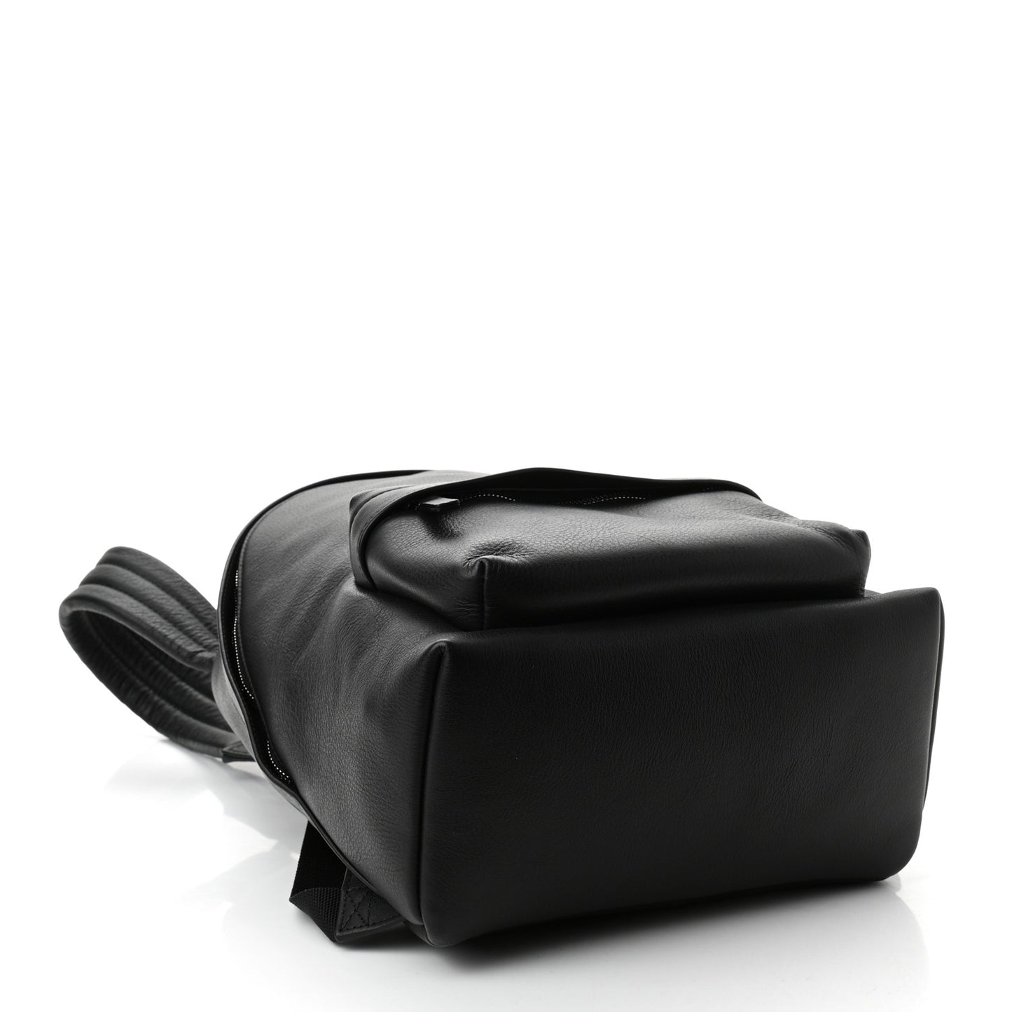 Smooth Calfskin Logo Small Everyday Backpack Black White