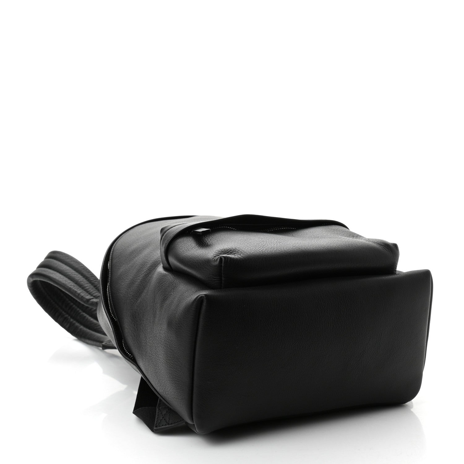 Balenciaga Smooth Calfskin Logo Small Everyday Backpack Black White 4 of 10