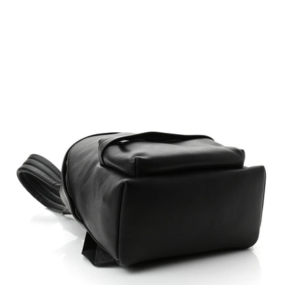 Balenciaga Smooth Calfskin Logo Small Everyday Backpack Black White 4 of 10