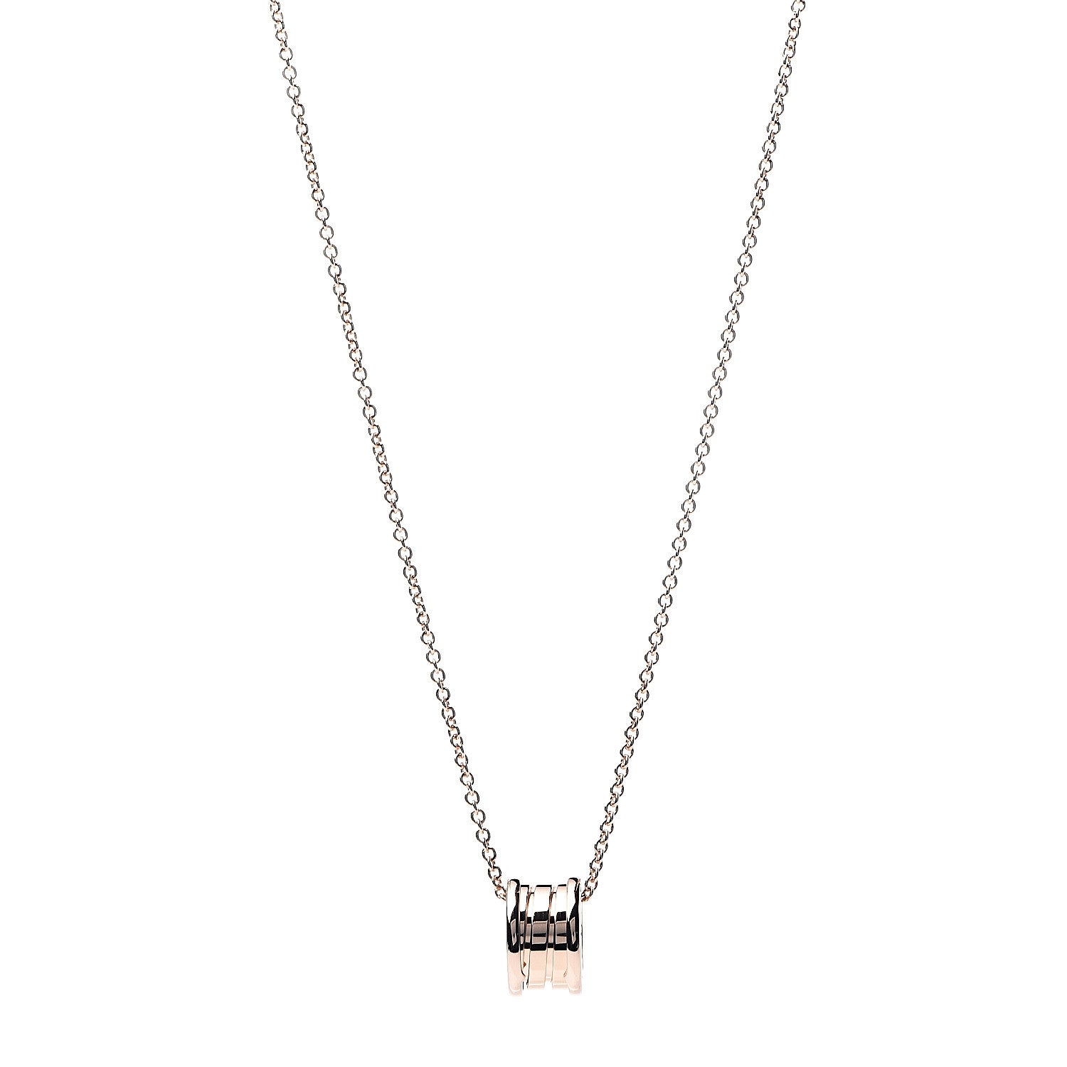 Bulgari 18K Rose Gold B.Zero1 Pendant Necklace 1 of 6