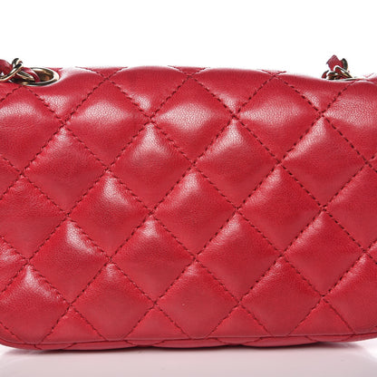 Chanel Lambskin Quilted Extra Mini Flap Heart Valentine Charms Red 9 of 9