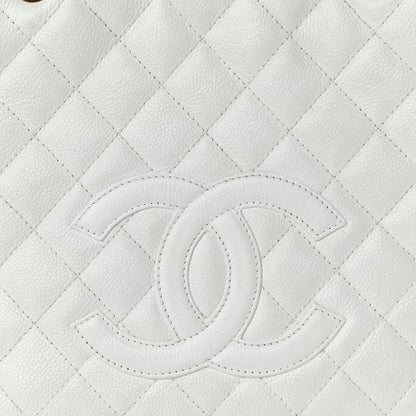 Chanel Caviar Petit Shopping Tote PST White 7 of 15