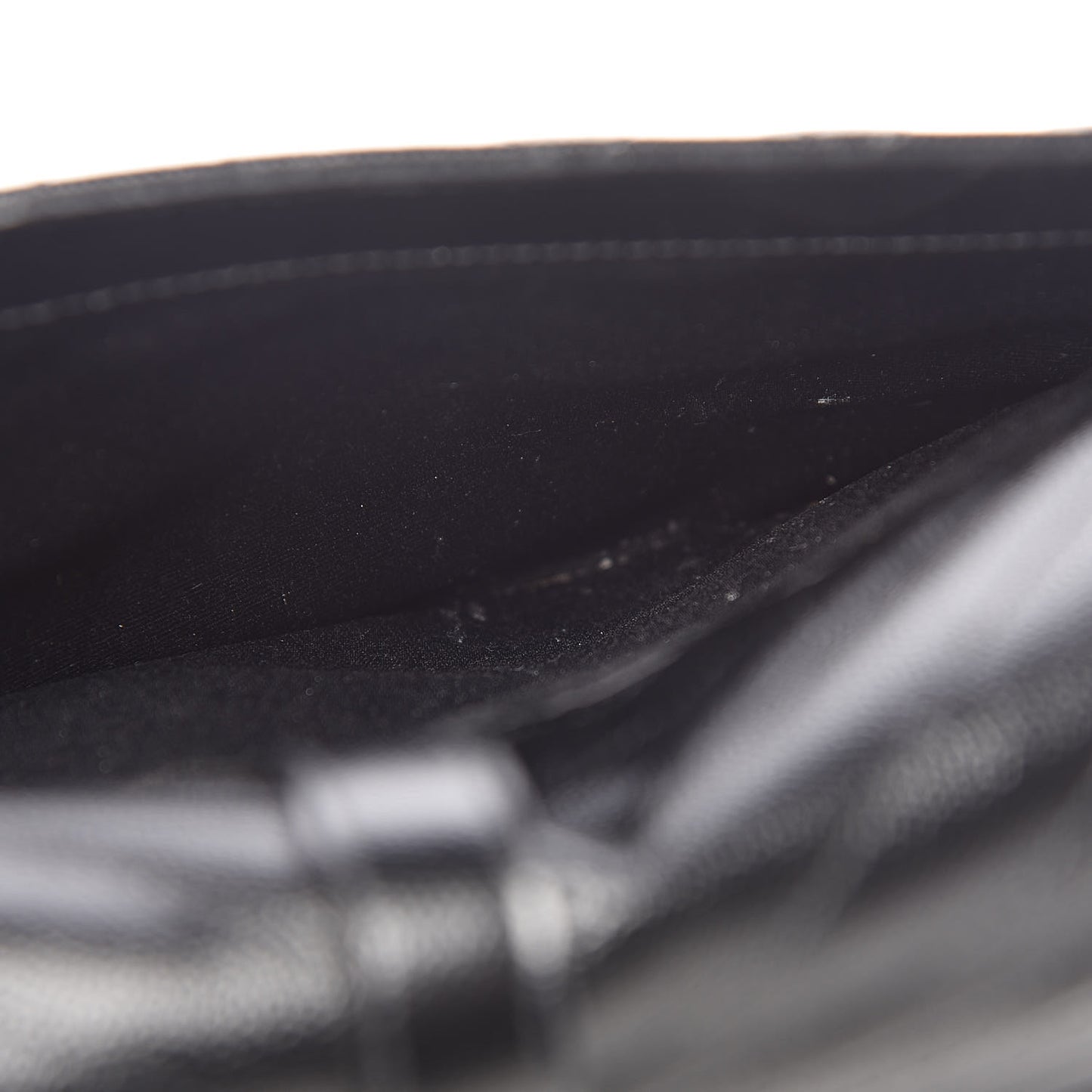 Grain De Poudre Textured Mixed Matelasse Large Triquilt Monogram Satchel Black