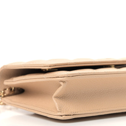 Chanel Caviar Quilted Wallet On Chain WOC Beige 9 of 10