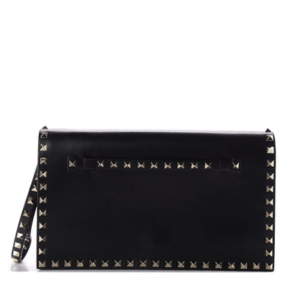 Valentino Garavani Nappa Rockstud Wristlet Clutch Black 1 of 8