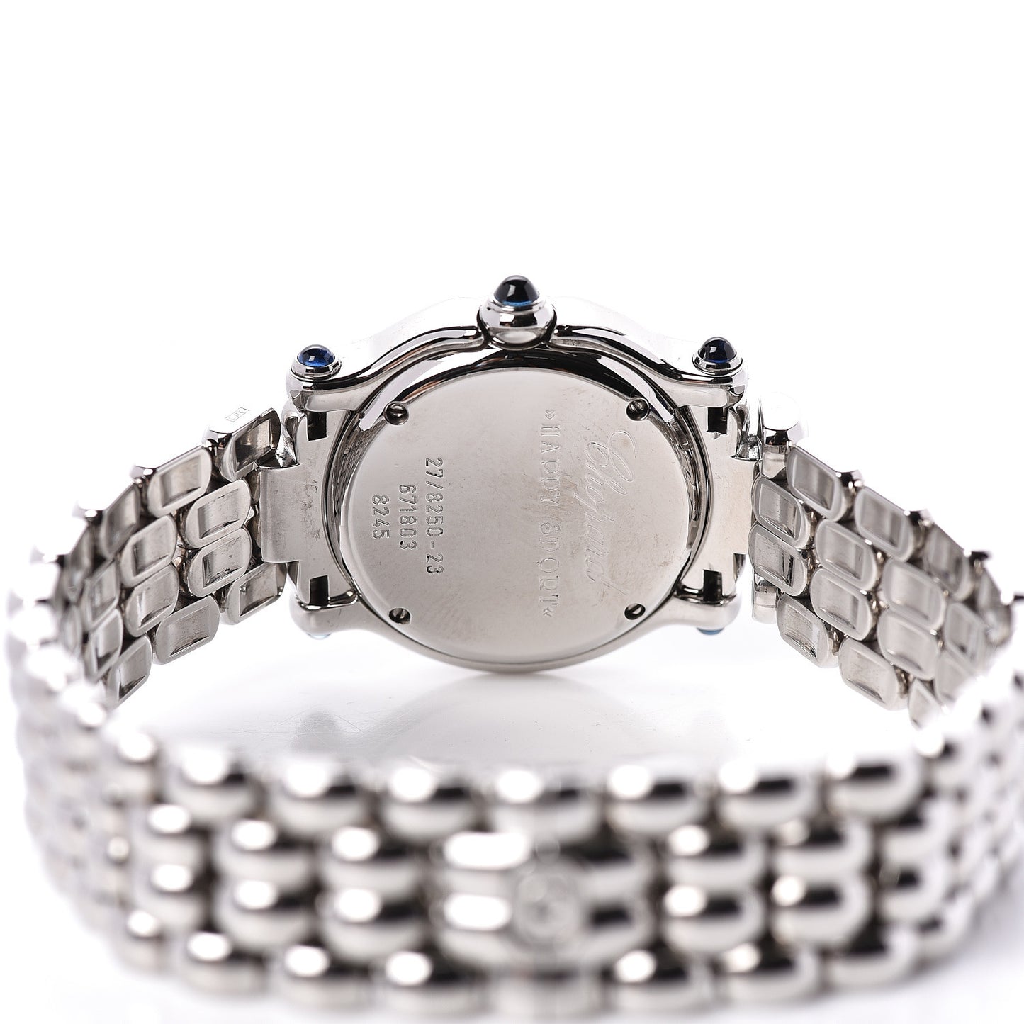 Stainless Steel 5 Diamond Mother of Pearl 26mm Happy Sport Quartz Watch