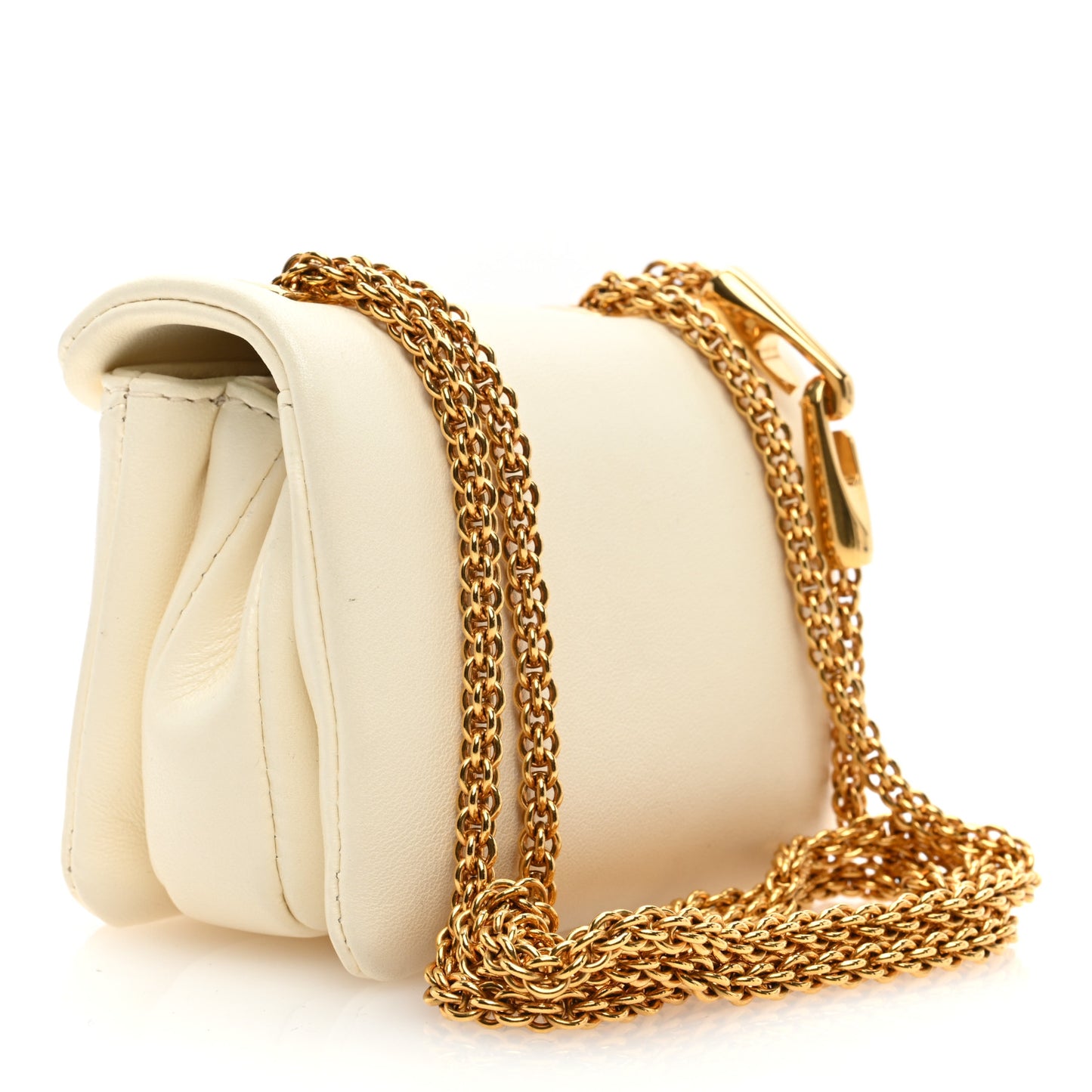 Nappa Micro One Stud Chain Bag Ivory