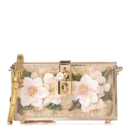 Dolce & Gabbana Metallic Plexiglass Crystal Embellished Shoulder Bag 1 of 8