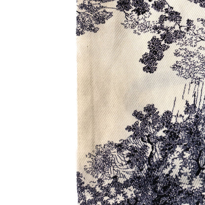 Christian Dior Silk Toile De Jouy Mitzah Scarf White 5 of 6