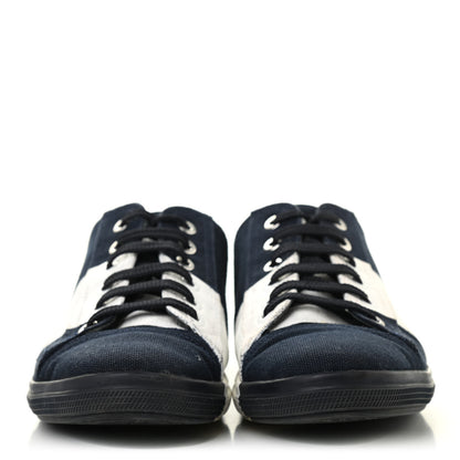 Chanel Canvas Tennis 37.5 Blue Marine White 2 of 12