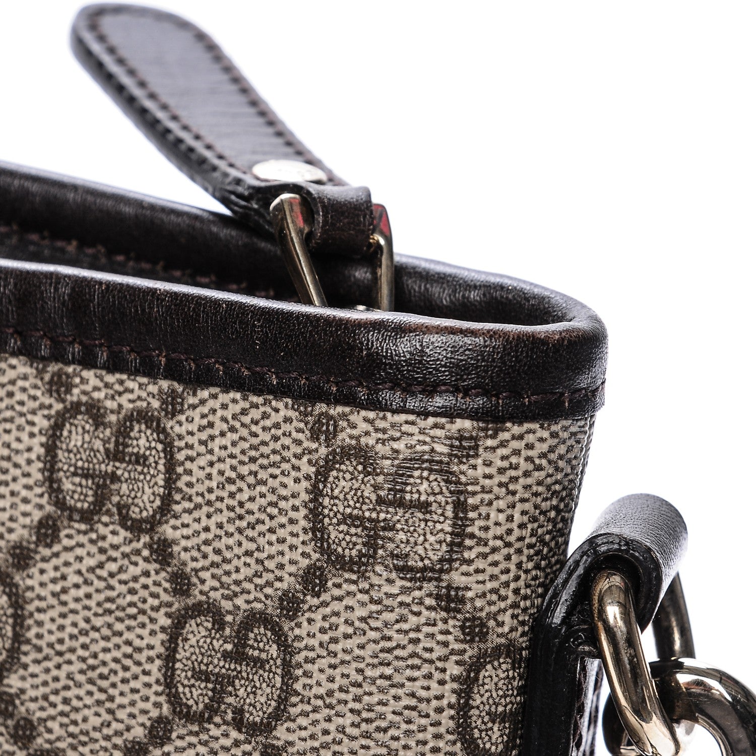 Gucci GG Supreme Monogram Medium Zippered Tote Dark Brown 11 of 14