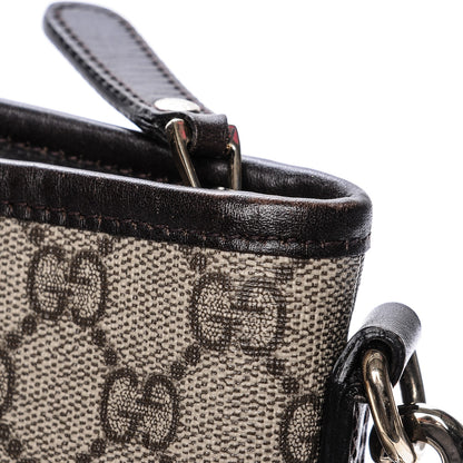 Gucci GG Supreme Monogram Medium Zippered Tote Dark Brown 11 of 14