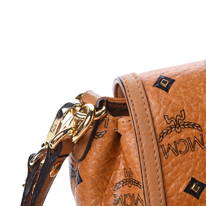 MCM Visetos Crossbody Flap Messenger Cognac 15 of 16