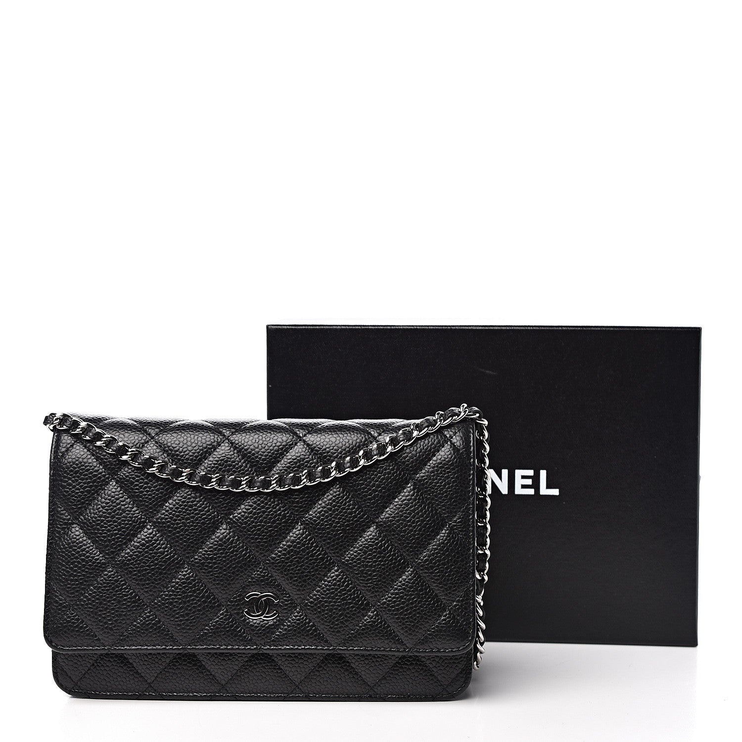 Chanel Caviar Quilted Wallet On Chain WOC Black 12 of 12