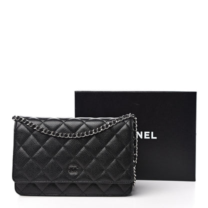 Chanel Caviar Quilted Wallet On Chain WOC Black 12 of 12