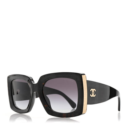 Chanel Acetate Rectangle Sunglasses 5435-A Black 1 of 8