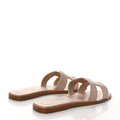 Hermes Box Calfskin Oran Sandals 39 Bois De Santal 3 of 10