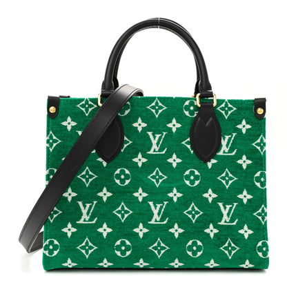 Louis Vuitton Jacquard Velvet Monogram Onthego PM Green 1 of 10