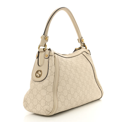Gucci Guccissima Small Scarlett Studded Interlocking G Hobo Off White 3 of 14