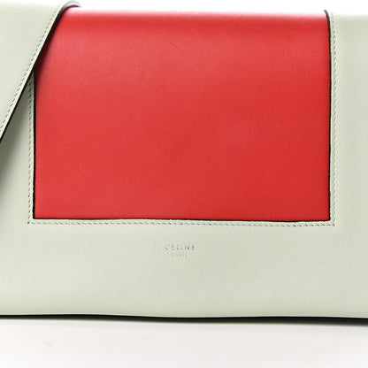Celine Shiny Smooth Calfskin Medium Frame Shoulder Bag Pastel Green Pop Red 9 of 9