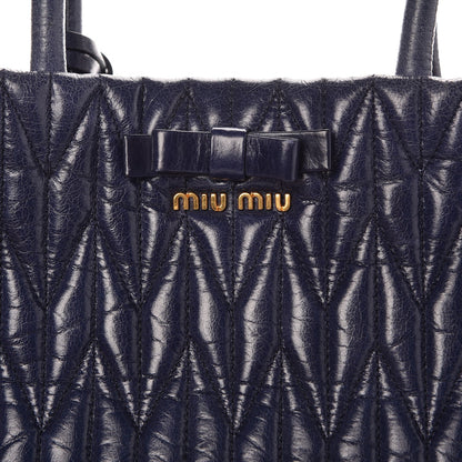 Miu Miu Vitello Lux Matelasse Tote Bleuette 5 of 13