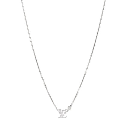 Louis Vuitton 18K White Gold Diamond Idylle Blossom LV Pendant Necklace 1 of 4