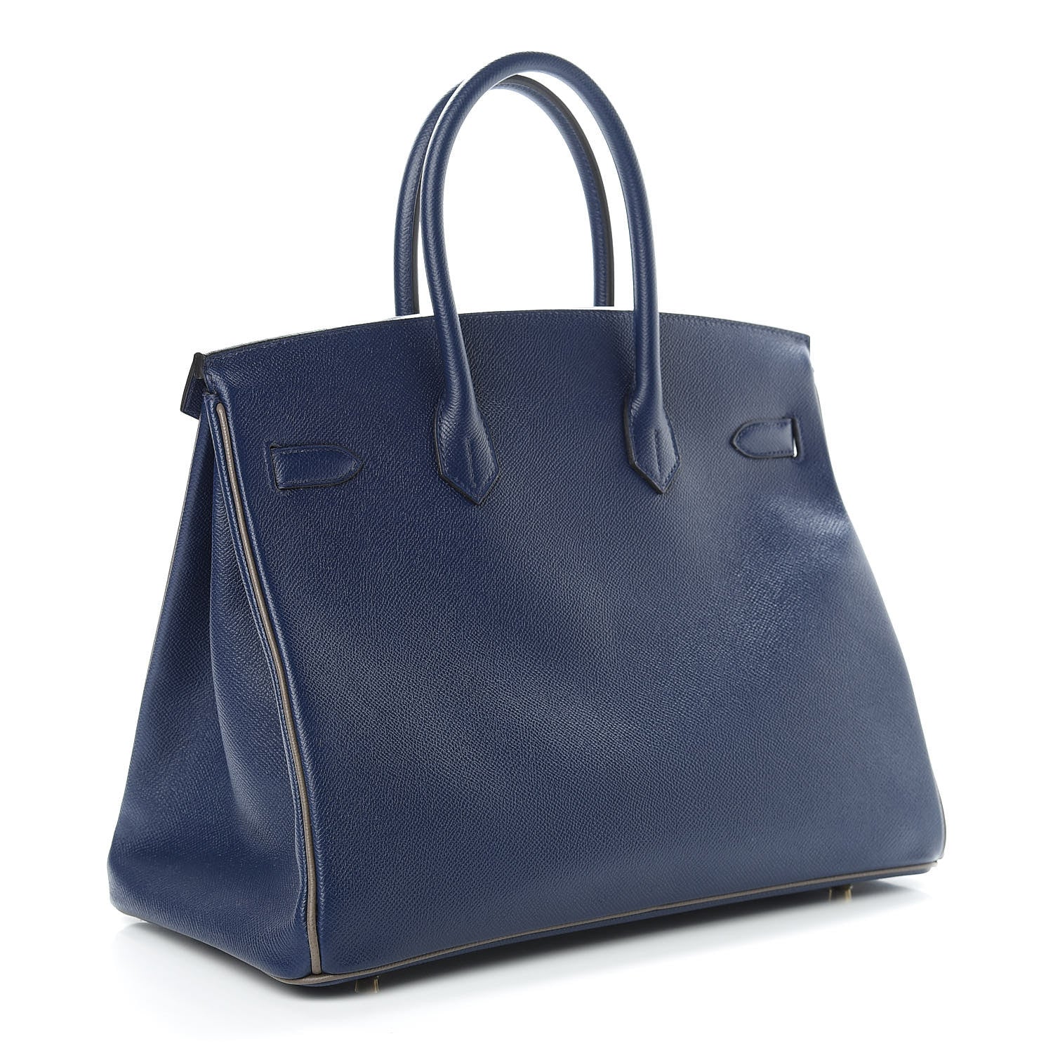 Hermes Epsom Horseshoe Birkin 35 Bleu Saphir Etain 3 of 35