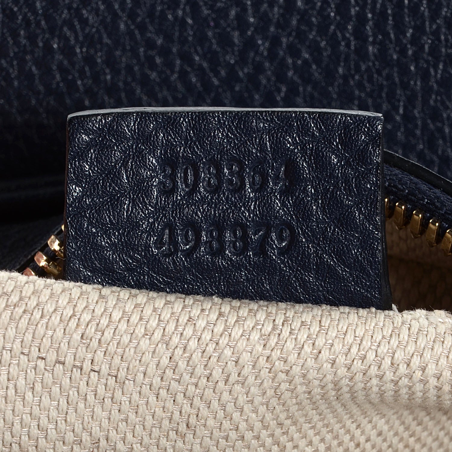 Gucci Pebbled Calfskin Small Soho Disco Bag Blue 7 of 8