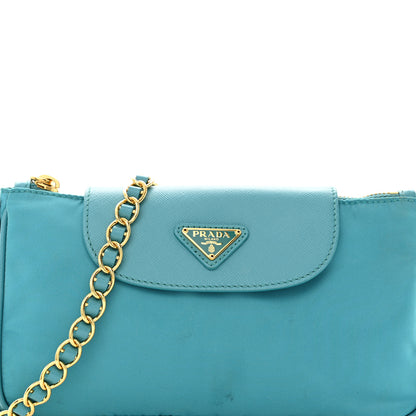 Prada Tessuto Nylon Saffiano Crossbody Bag Turchese 8 of 12