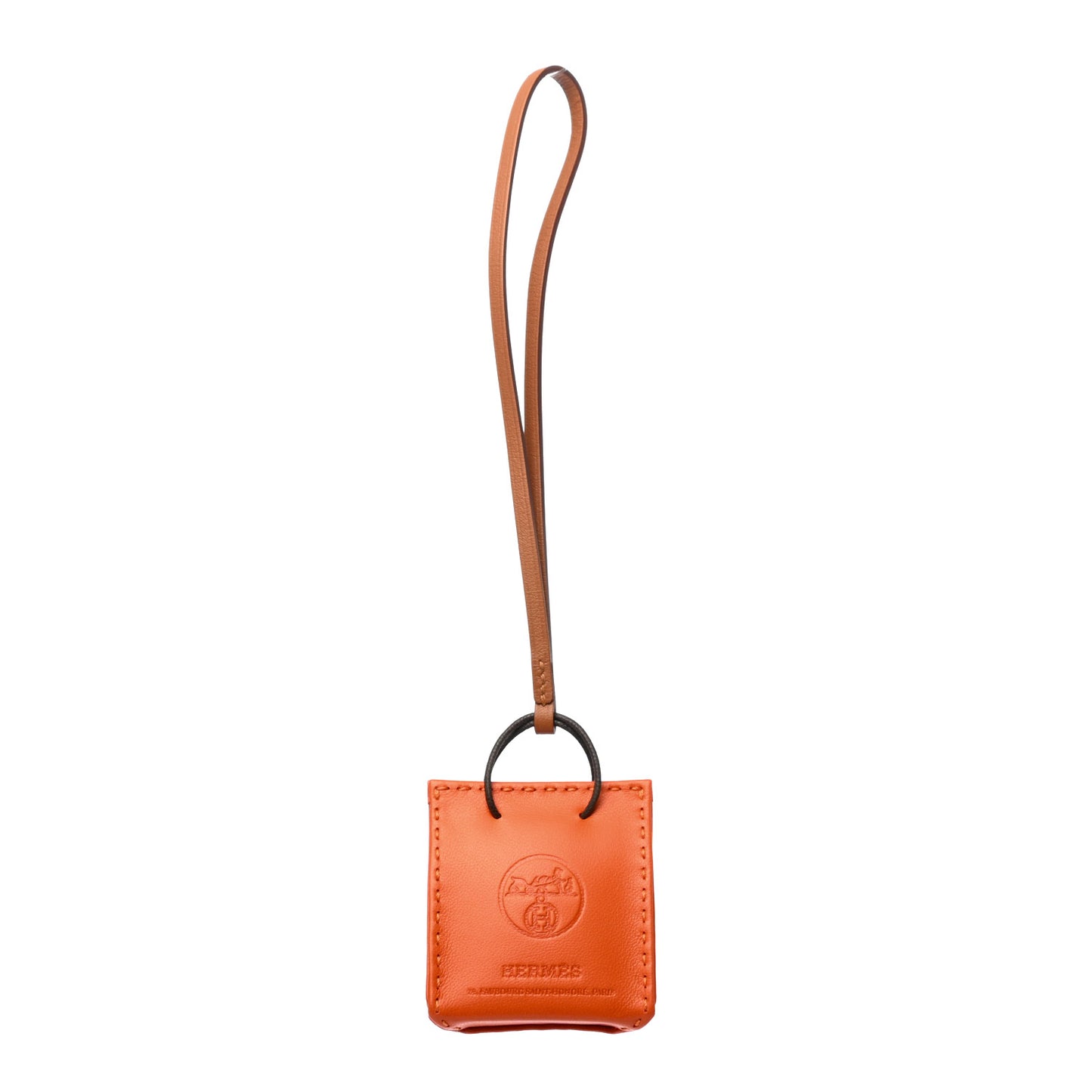 Milo Lambskin Swift Shopping Bag Charm Feu Gold