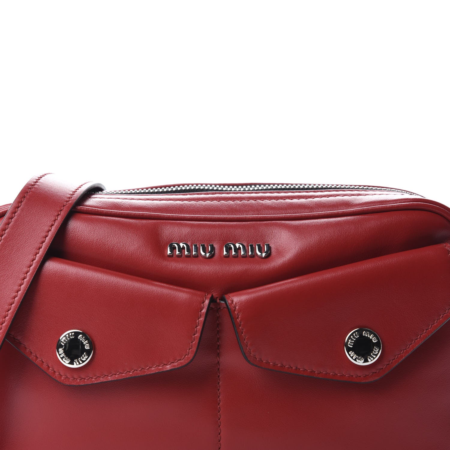 Miu Miu Soft Calfskin Crossbody Bag Fuoco 9 of 9