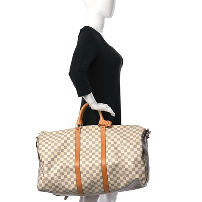 Louis Vuitton Damier Azur Keepall Bandouliere 55 2 of 12