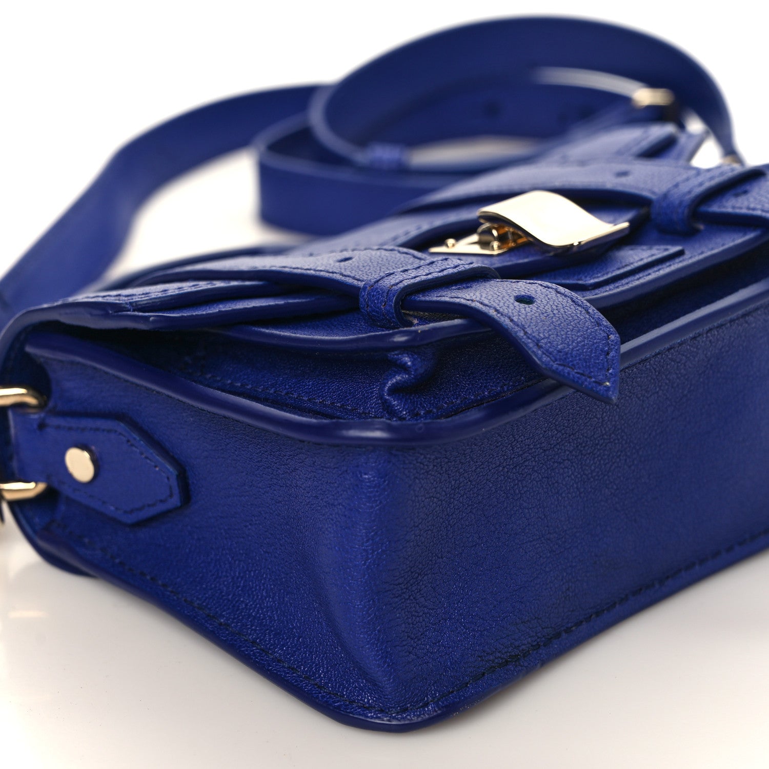 Proenza Schouler Lambskin Micro PS1 Satchel Sapphire 8 of 9