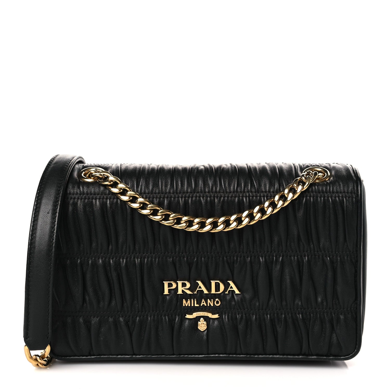 Prada Nappa Gaufre Flap Black 1 of 9