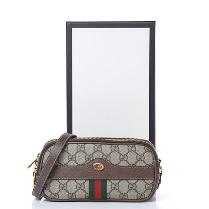 Gucci GG Supreme Monogram Web Mini Ophidia GG Bag Brown 11 of 14